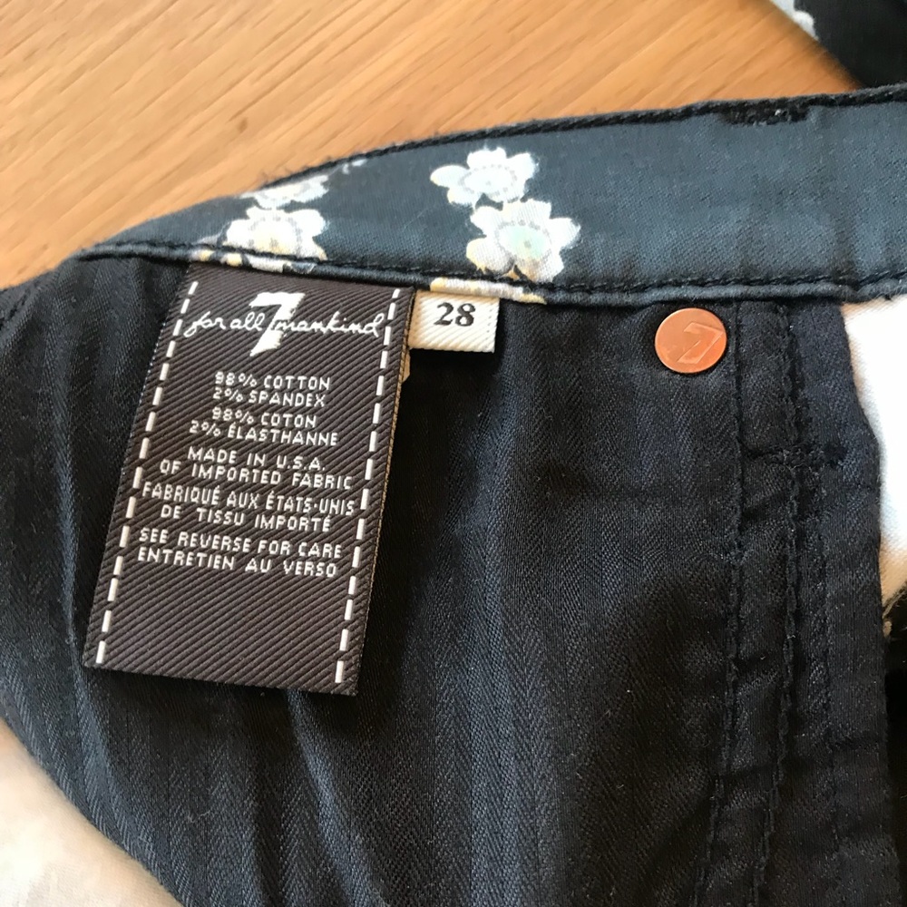 7 for All Mankind Slim Cigarette Cherry Blossom Jeans - Picture 4 of 8